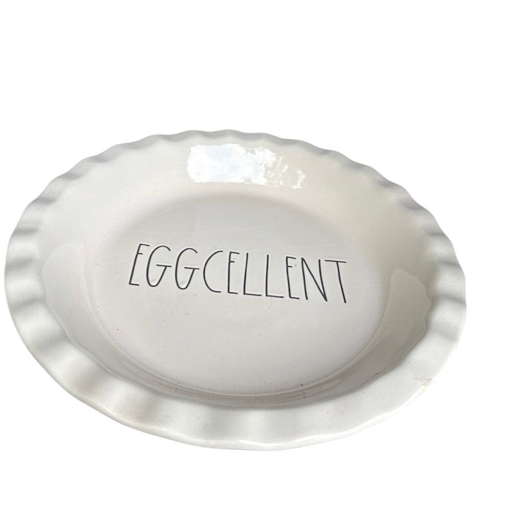 Rae Dunn Eggcellent Pie Dish